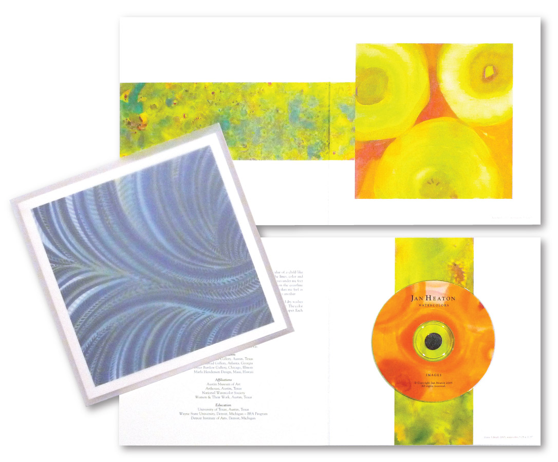 Jan Heaton Watercolor Studio self-promotional Brochure Design | DesignCode | Austin, Texas