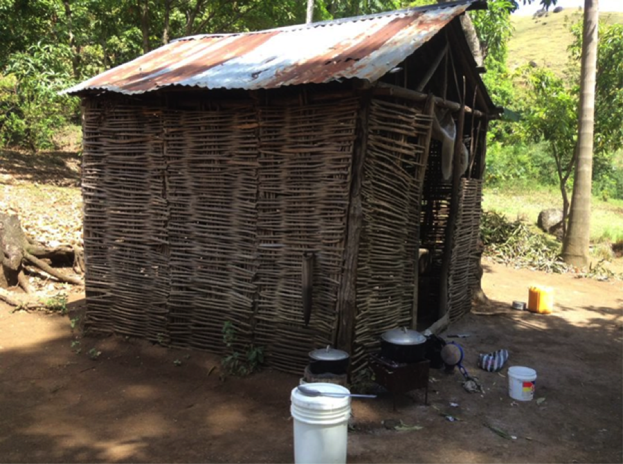 A model of a kitchen hut