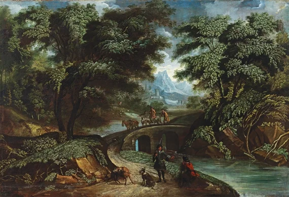 Wooded landscape, German, 1665