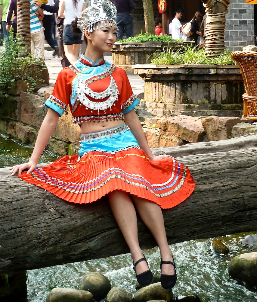 Miao Woman in Traditional Dress, Chengdu, Sichuan, China