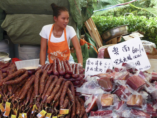 The Sausage Lady, Liuzhou, Guangxi, China