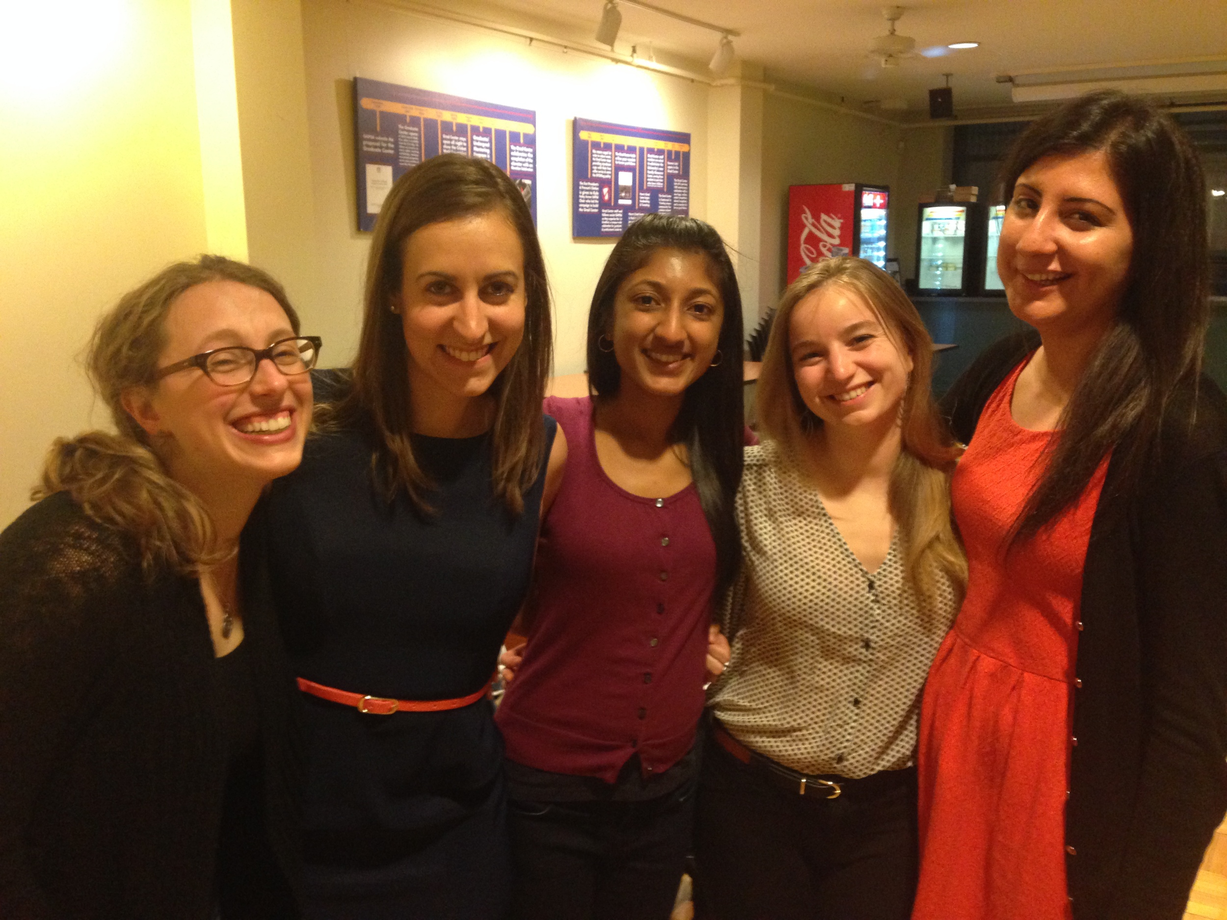 WSAWBA BOARD (and founders) 2014. From left to right: Nora, alix, preethi, jessica, basima