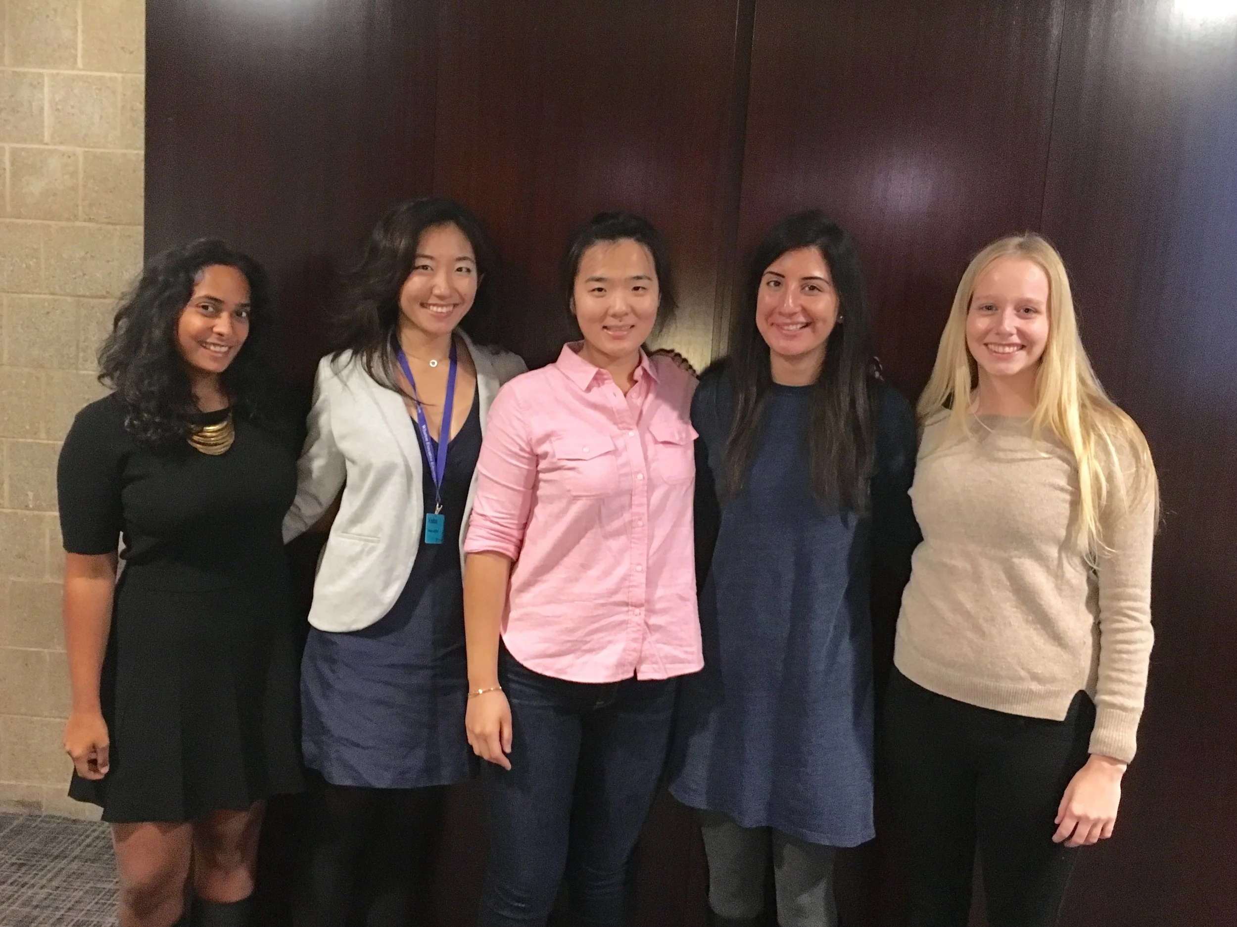 WSAWBA BOARD 2015. FROM LEFT TO RIGHT: DEEKSHA, SHELBY, LESLEY, BASIMA, GEMMA