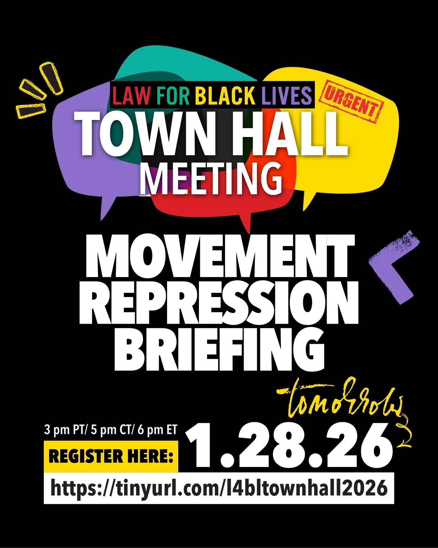 We are only one day away from L4BL&rsquo;s Movement Repression Briefing. We will be joined by movement lawyers and organizers on the ground right now and learn what ways we can act and support one another!⁠
⁠
We are also excited to welcome Marbr&eacu