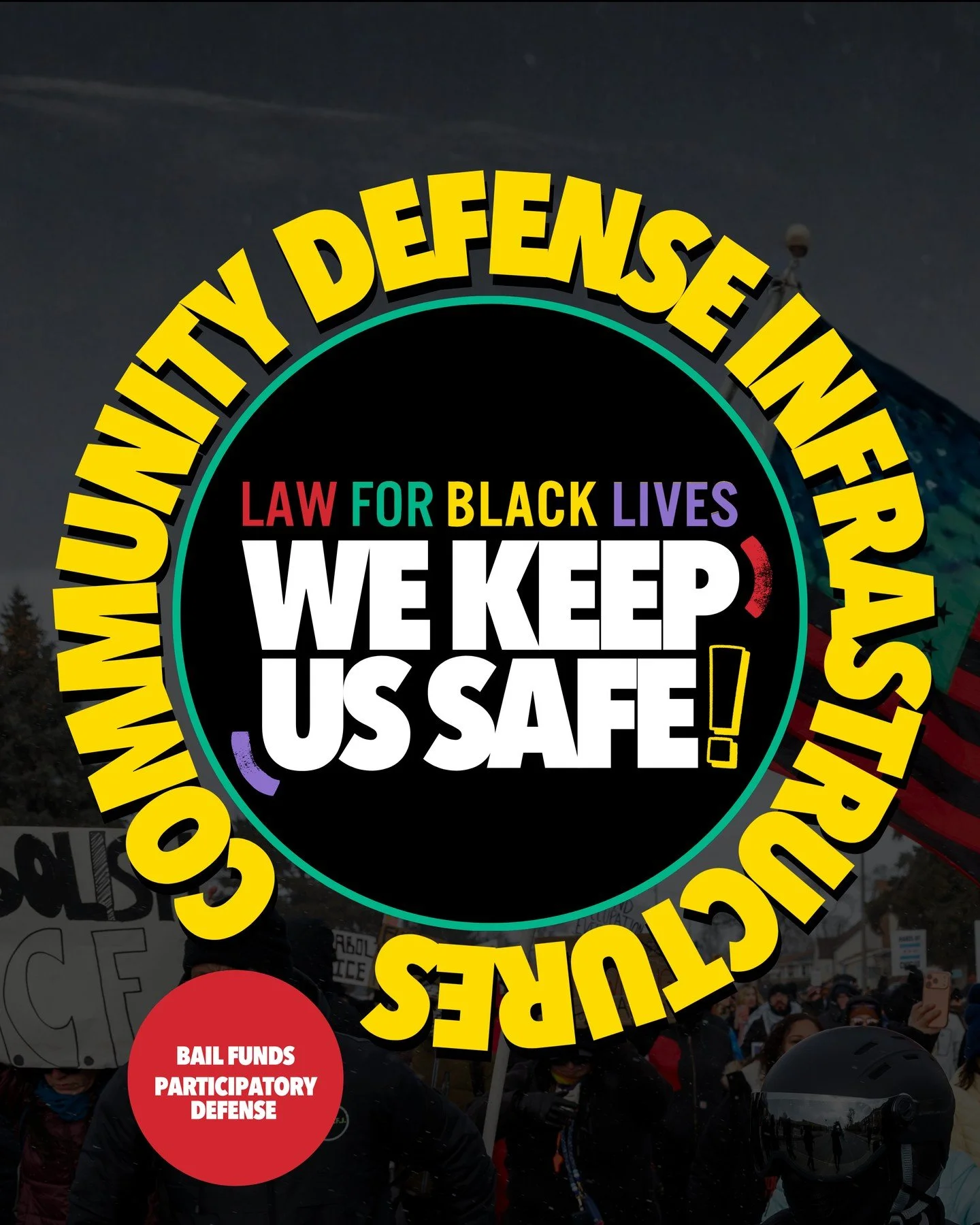 We Keep Us Safe: Community Defense⁠
⁠
Bail funds are organizations that raise money to post bail for people who cannot afford to pay for their release from jail while awaiting their trial date. Bail funds in some places have taken on dual functions b