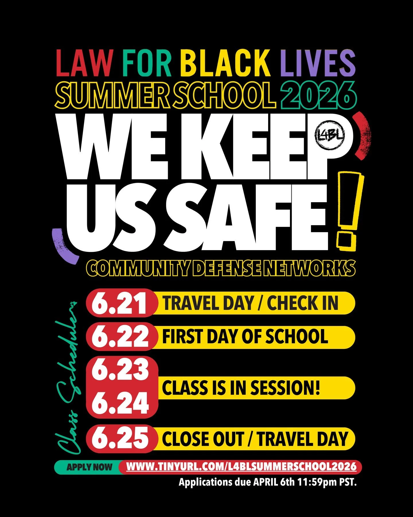 Check out our Summer School schedule; and submit your application today! Application Deadline Extended to Monday, April 6th!⁠
⁠
We Keep Us Safe: Community Defense Networks⁠
June 21-25, 2026⁠ / Baltimore, MD⁠
⁠
Summer School provides an opportunity fo