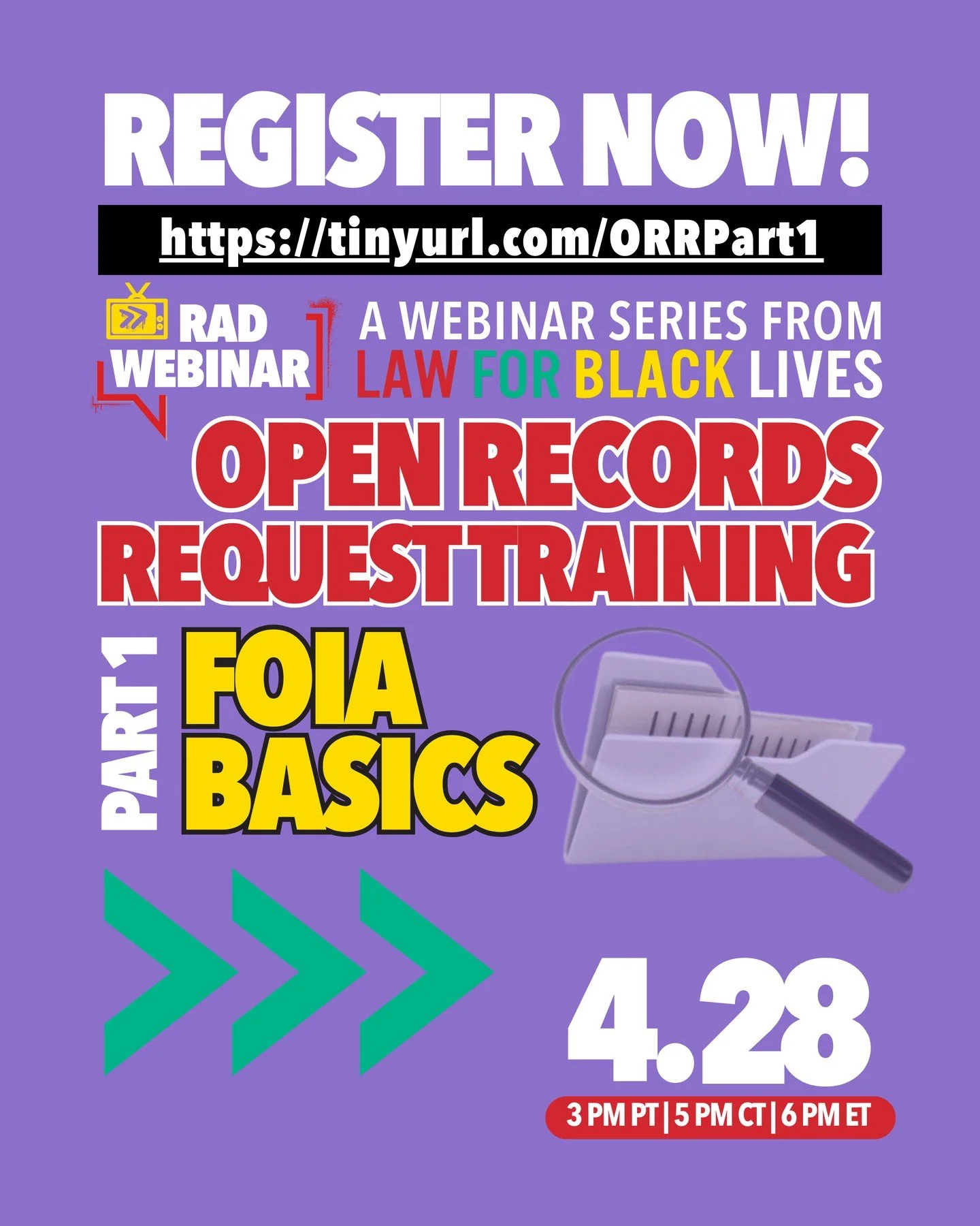 OPEN RECORDS REQUEST TRAINING⁠
Part 1: Open Records Request/FOIA Basics⁠
Date:  April 28 | Open to the Full Network⁠
⁠
This workshop is Part 1 of a 2-Part Series on Open Records Request/FOIA for the Movement, in partnership with the Center for Consti