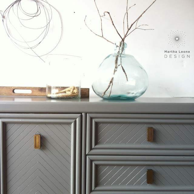Gray painted dresser, How to style furniture