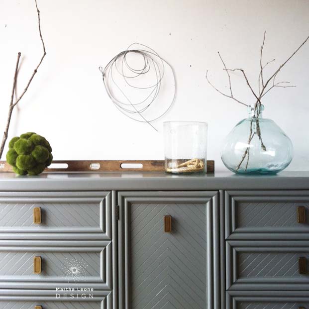Gray painted dresser, How to style furniture