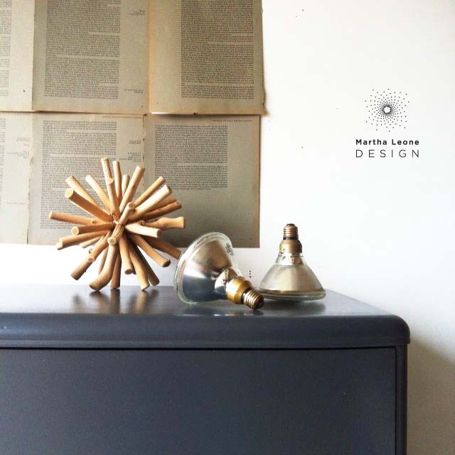 Furniture art by Martha Leone Design• Art Deco piece painted in General Finishes Queenstown Gray.