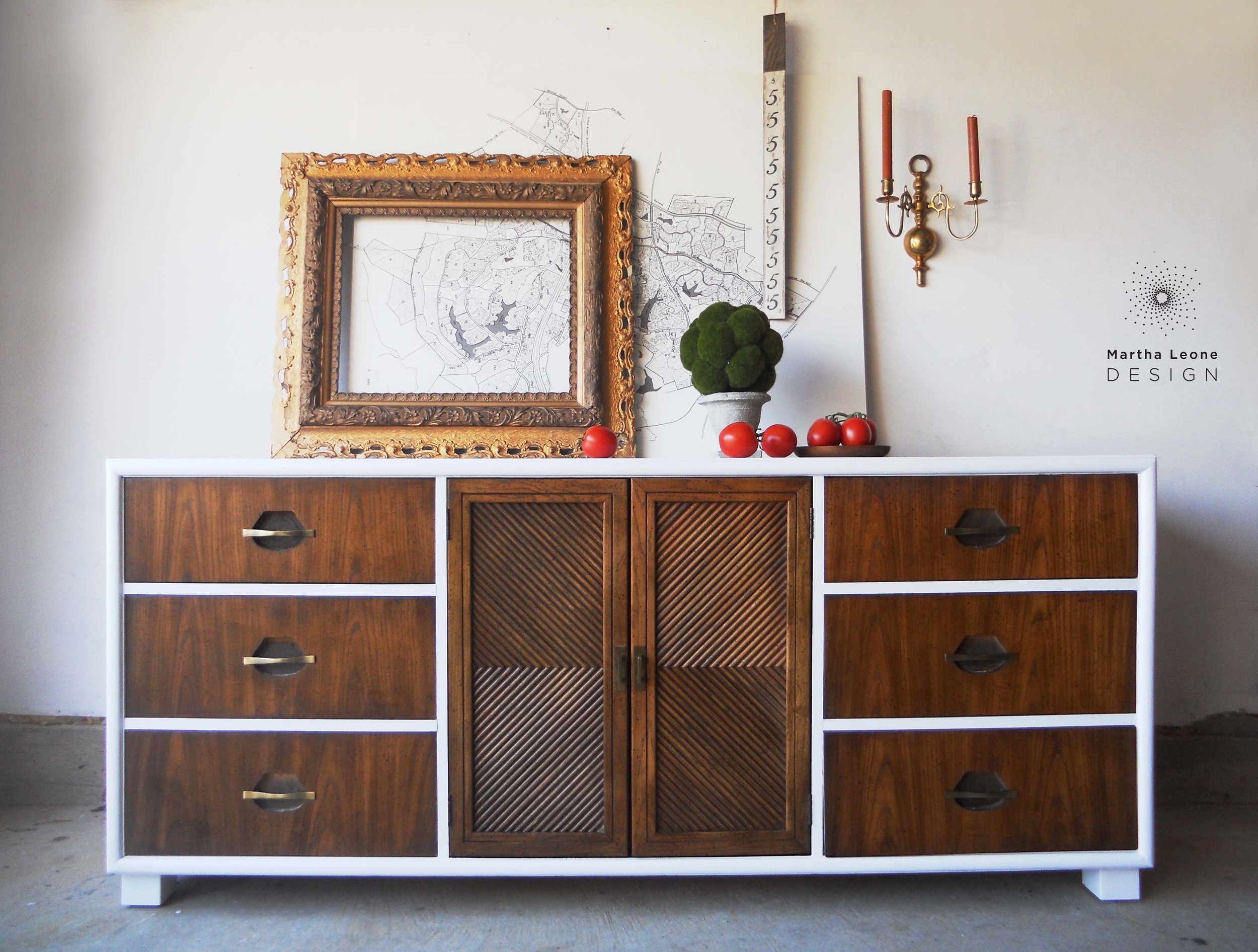 Chevron wood dresser deals