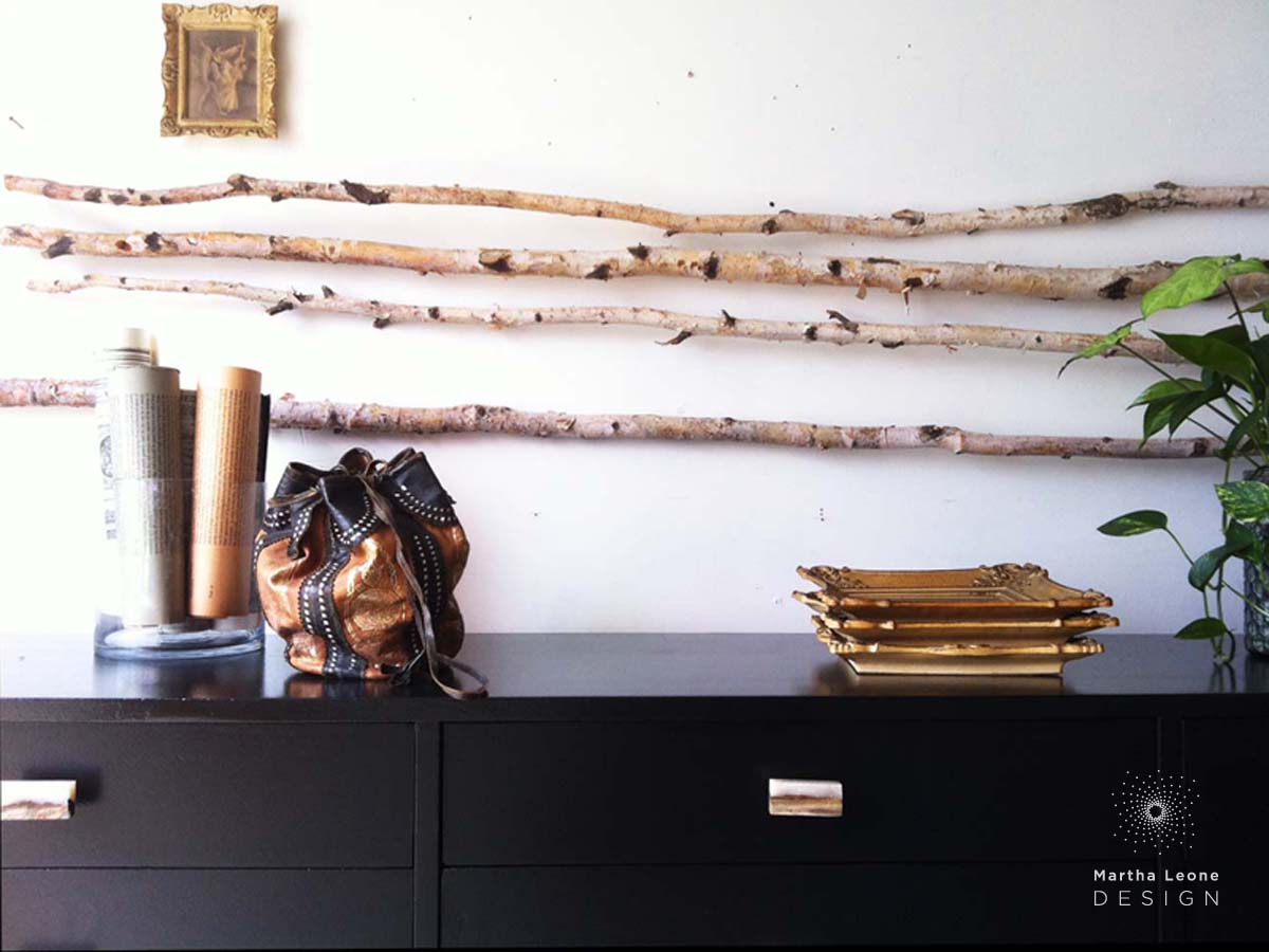 A mid century dresser in Benjamin Moore Black. How to style furniture.