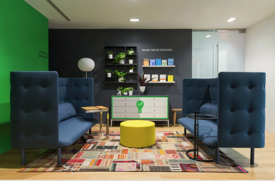 Custom credenza for Arcadia Power, a clean energy company. Interior Design: Nicole Lanteri Design • Photography: Kimberly Frost