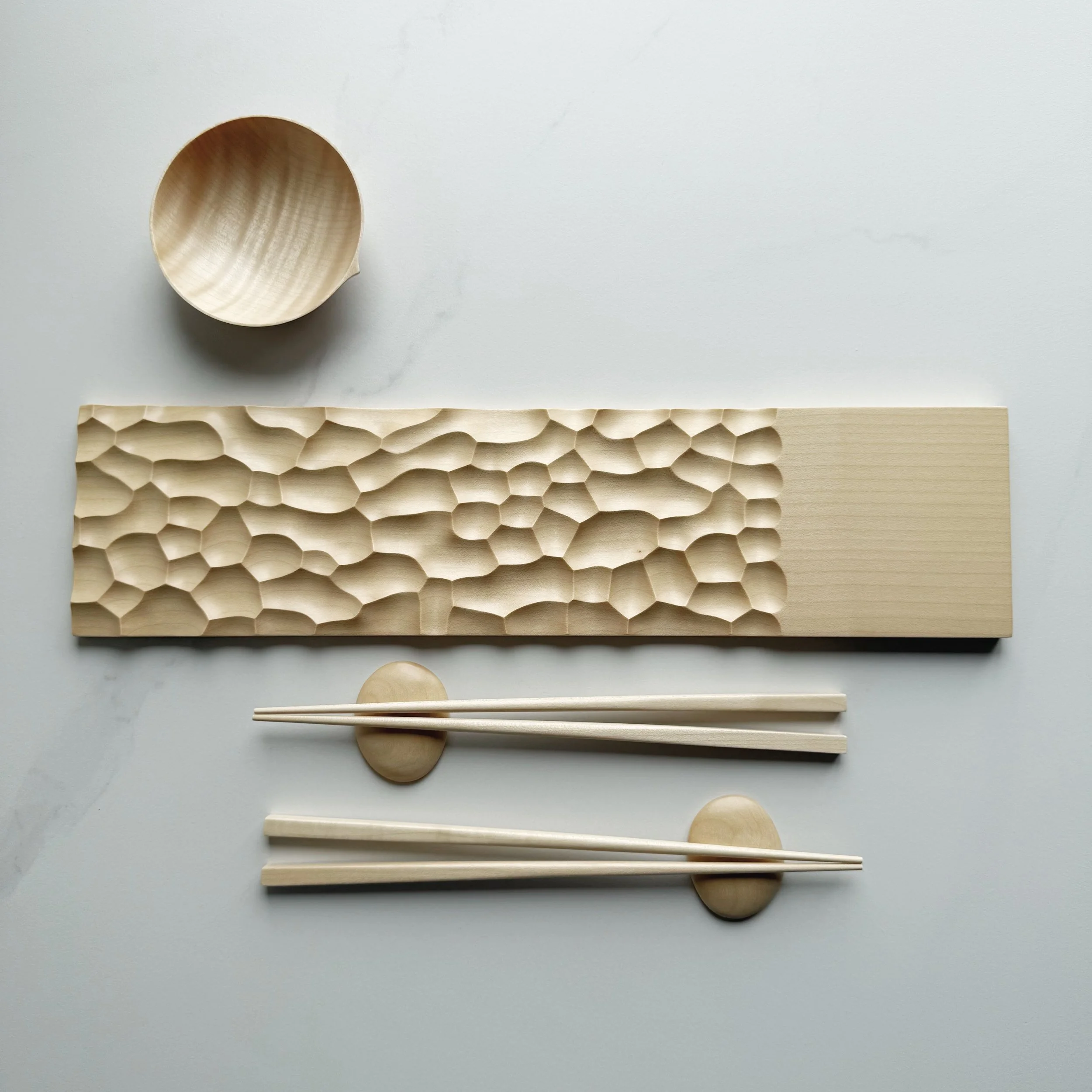 Long presentation board in sycamore set - four