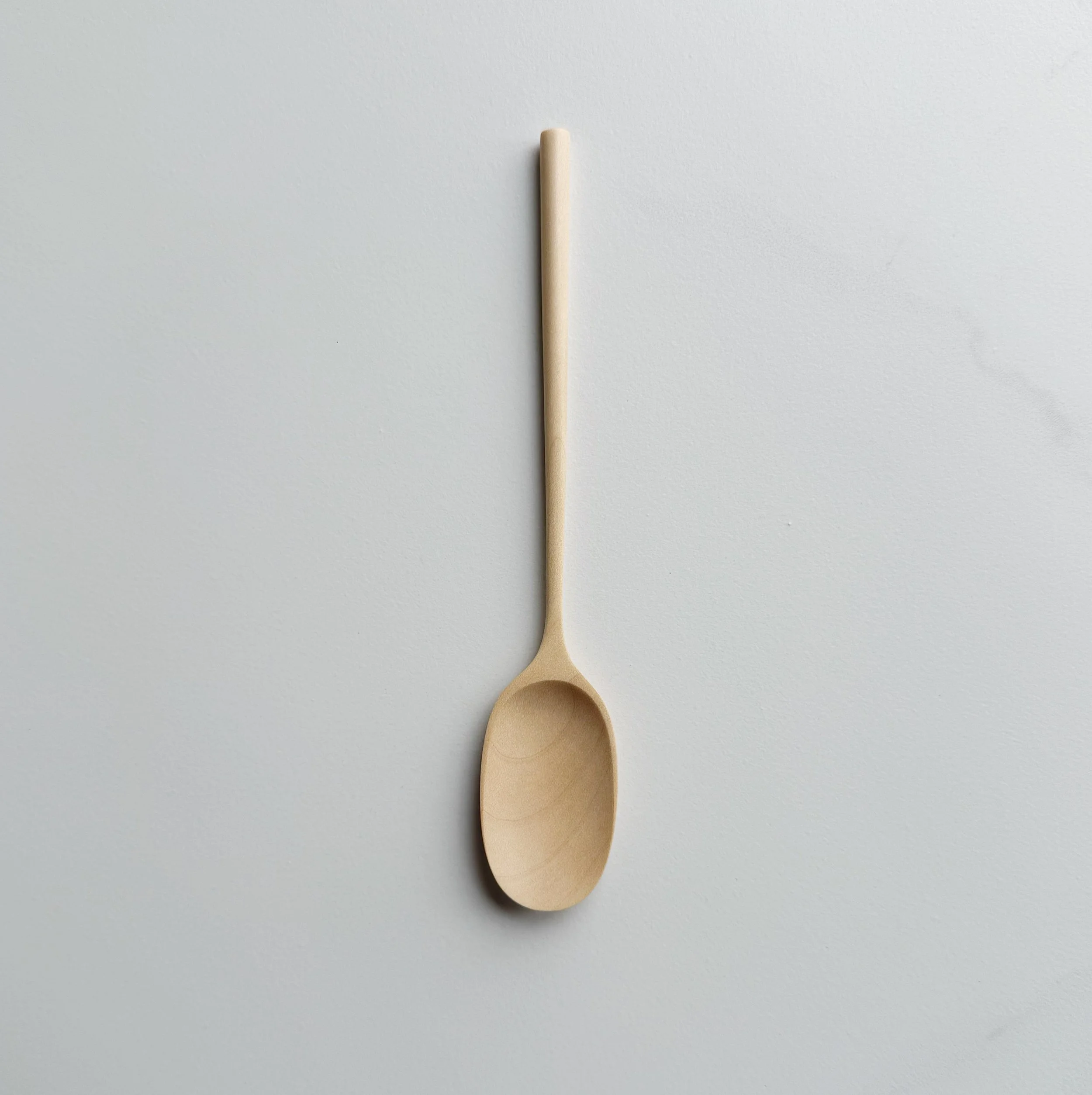 Small paddle eating spoon in sycamore