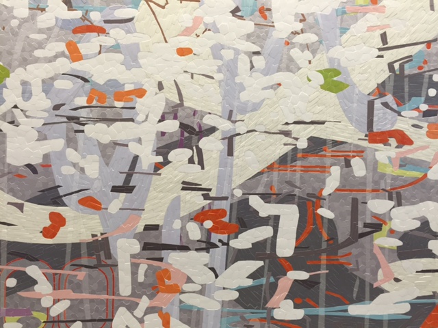 The mural is composed of over 70,000+ hand-placed custom tiles. 