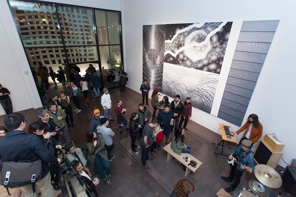 Image: Mido Lee Productions | Sam Friedman, Moja , Acrylic on canvas144 x 220 inches, 201