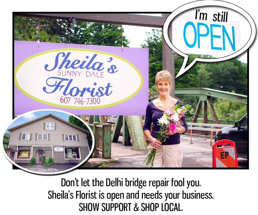 When we heard about the impact the bridge repair was having on the business, the Chamber quickly rallied to produce a graphic to share through social media alerting people that Sheila's Sunny Dale Florist was still open for business. 