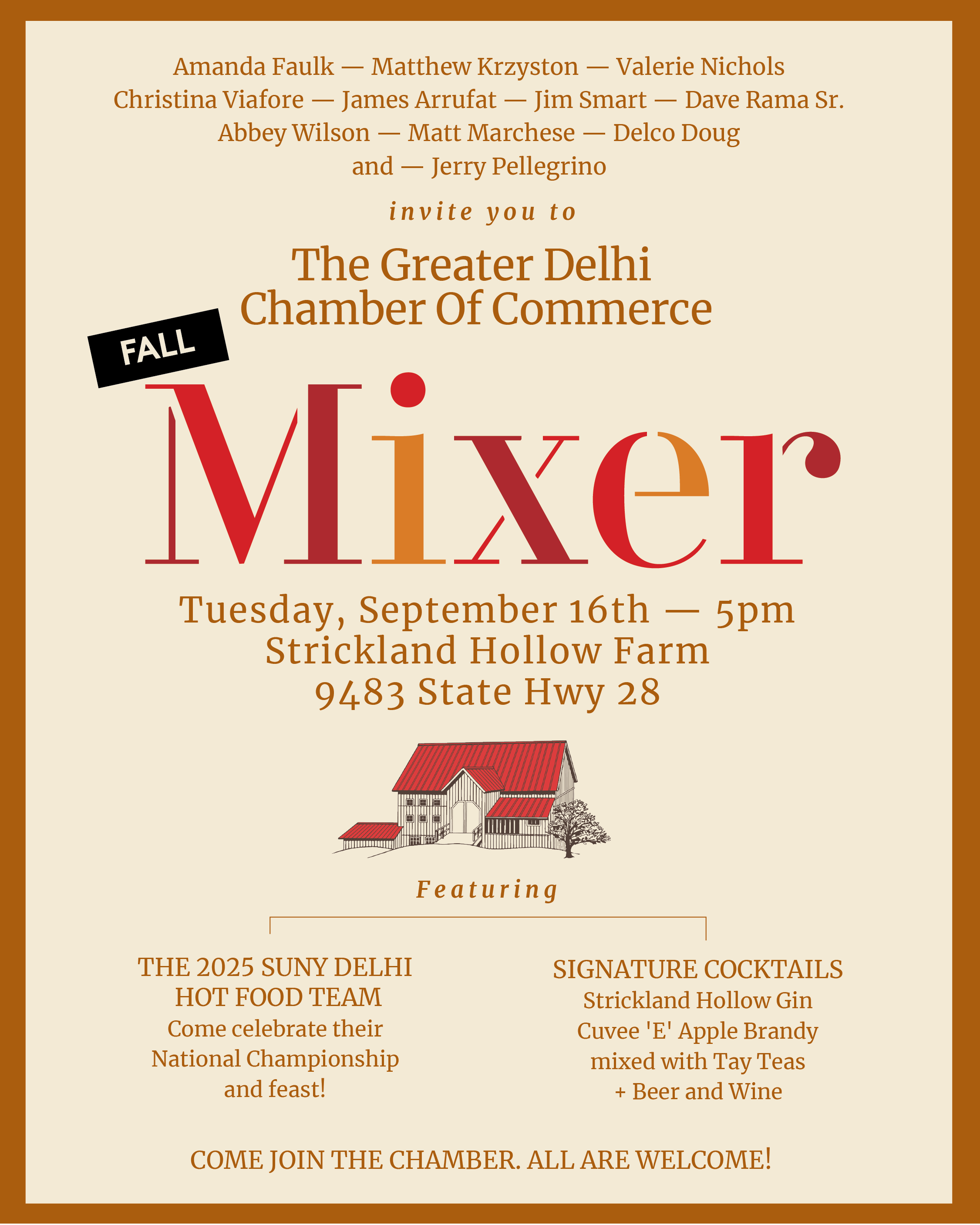 Fall Mixer at Strickland Hollow Farm — Greater Delhi area Chamber of ...
