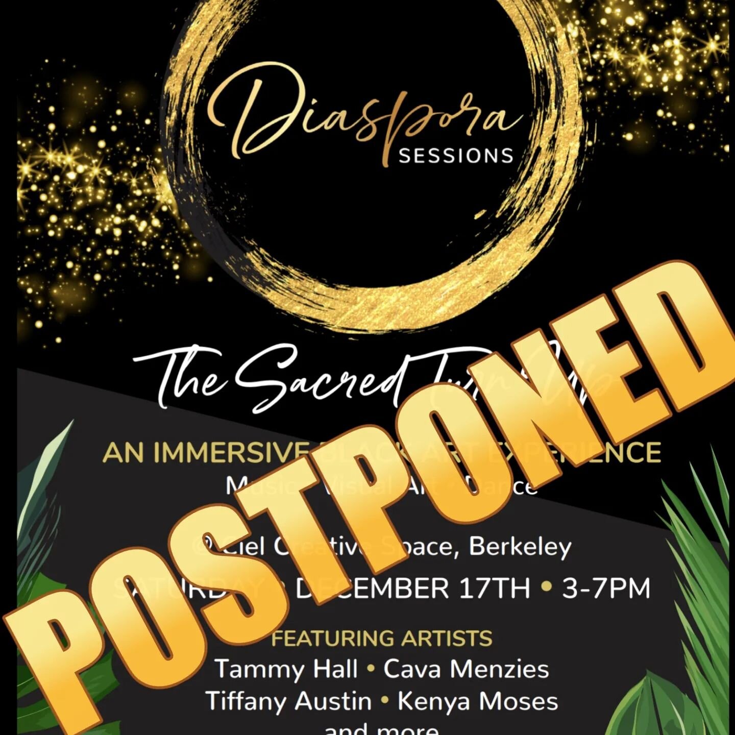 Hey Fam, due to unforeseen circumstances, The Sacred Turn Up has been postponed until Spring of next year. In the meantime, we'll be bringing you online content, including music, videos, and our Diaspora Sessions podcast launch.
😘💖✨🎶🙌🏾

@kenyamo