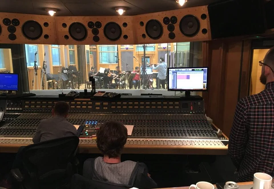 Air Lyndhurst Studio 1, in session with players of the London Contemporary Orchestra.