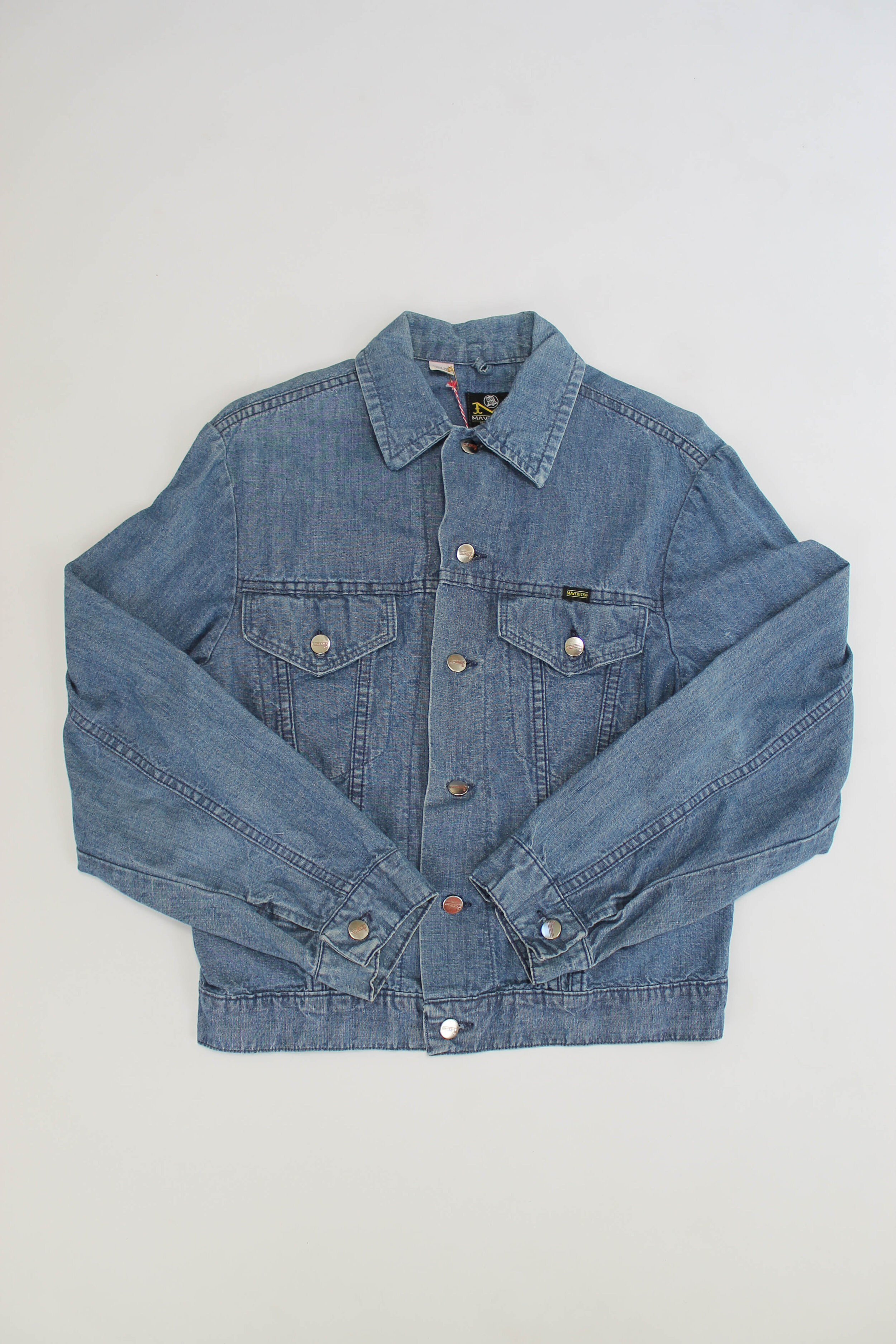 80s MAVERICK DENIM JACKET - SIZE M/L 