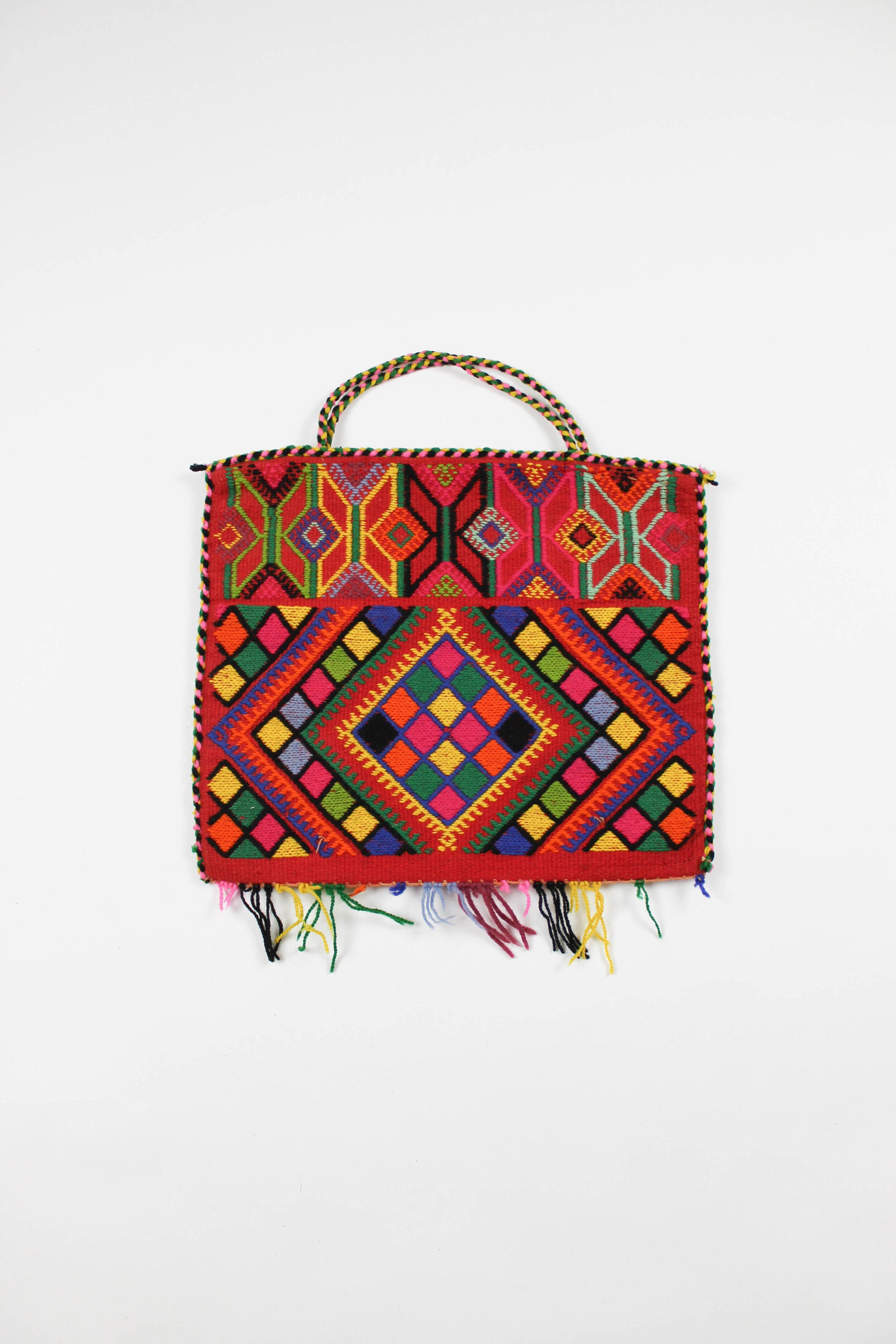 HOT PINK EMBROIDERED HAND BAG - $32