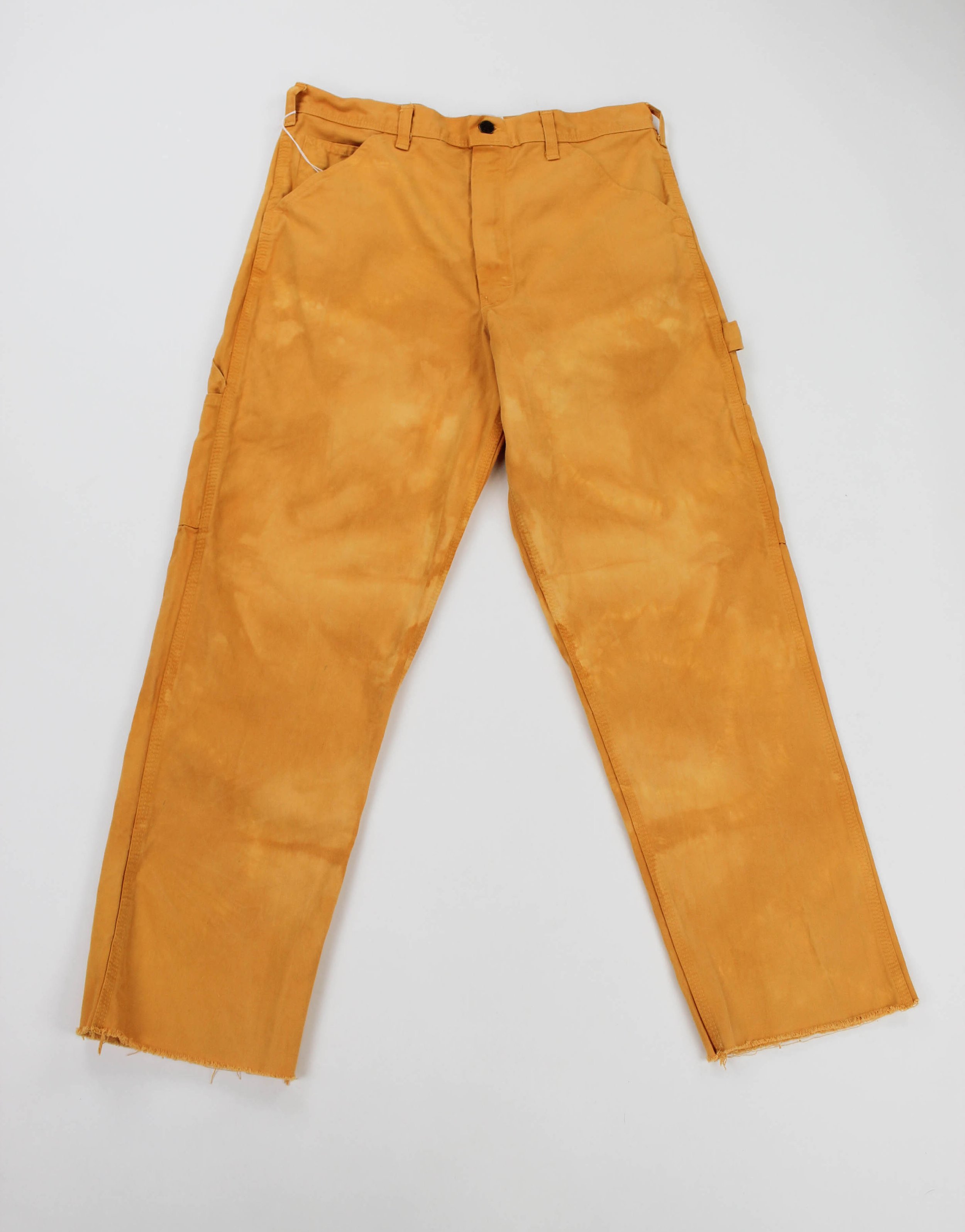 ORANGE COSMO FLOWER DYED STAN RAY PAINTER PANTS - SIZE 34 - $125