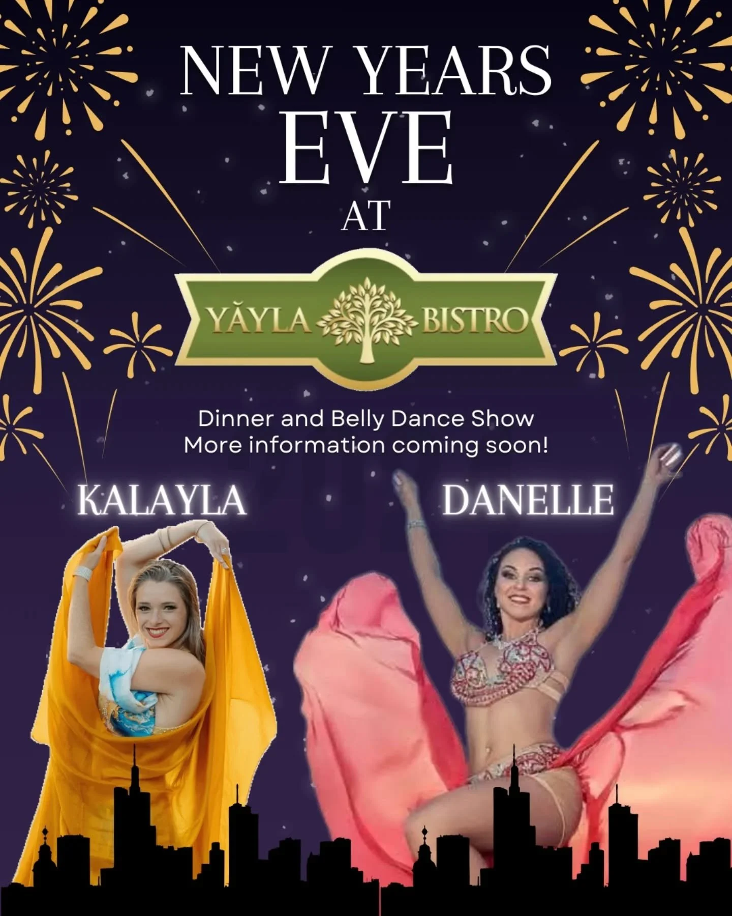Let's Party!! 🍾
Looking what to do on NYE? Join us in celebrating the end of 2025 and welcoming 2026 with dinner and a belly dance show! More information coming soon.
.
.
.
.
#yaylabistro #newyear #newyearseve #newyearseveparty #dinnershow #restaura