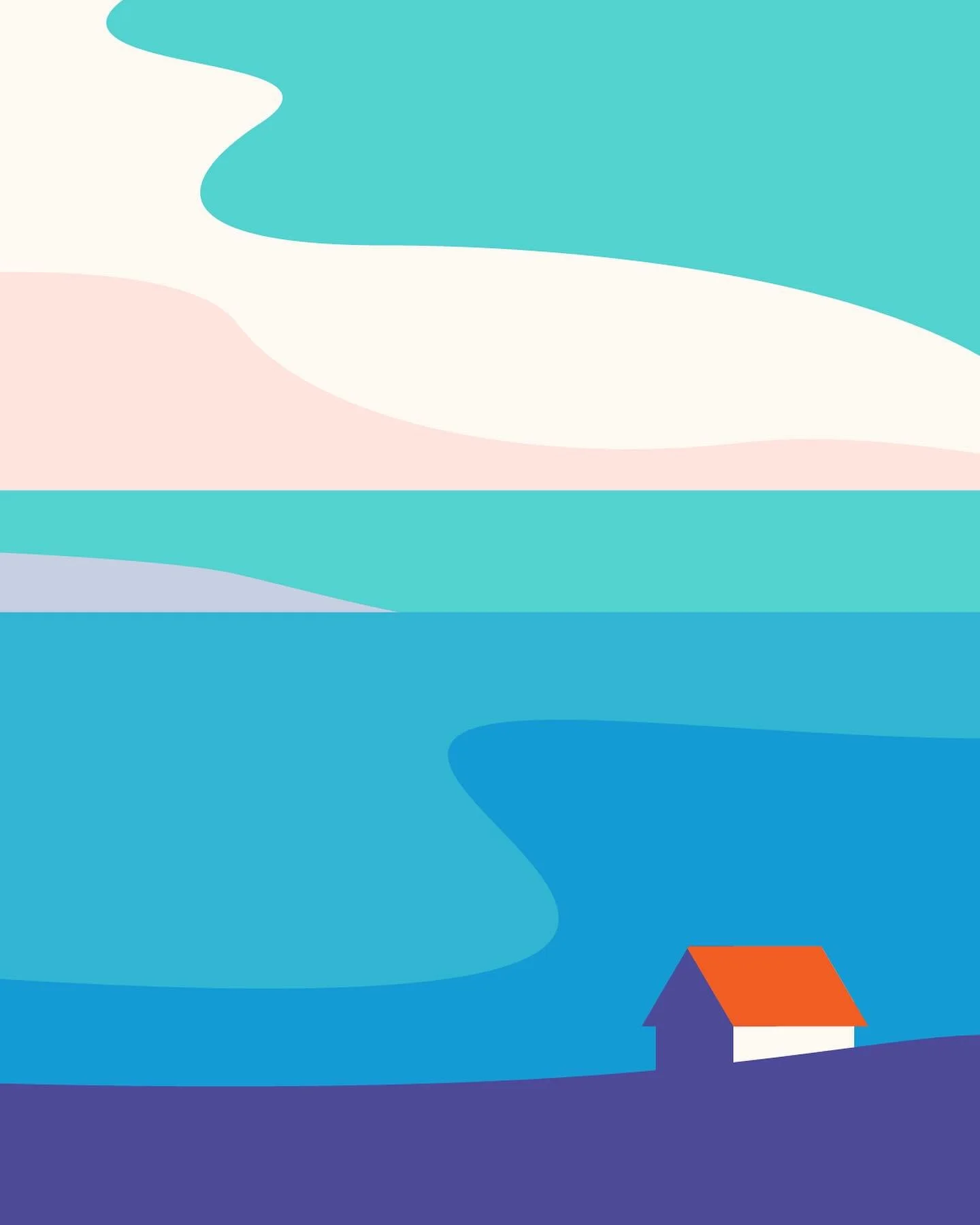 A house by the water - that&rsquo;s the dream!

#simple #minimalist #illustration #oceanview #ocean #sunset #vancouveartist