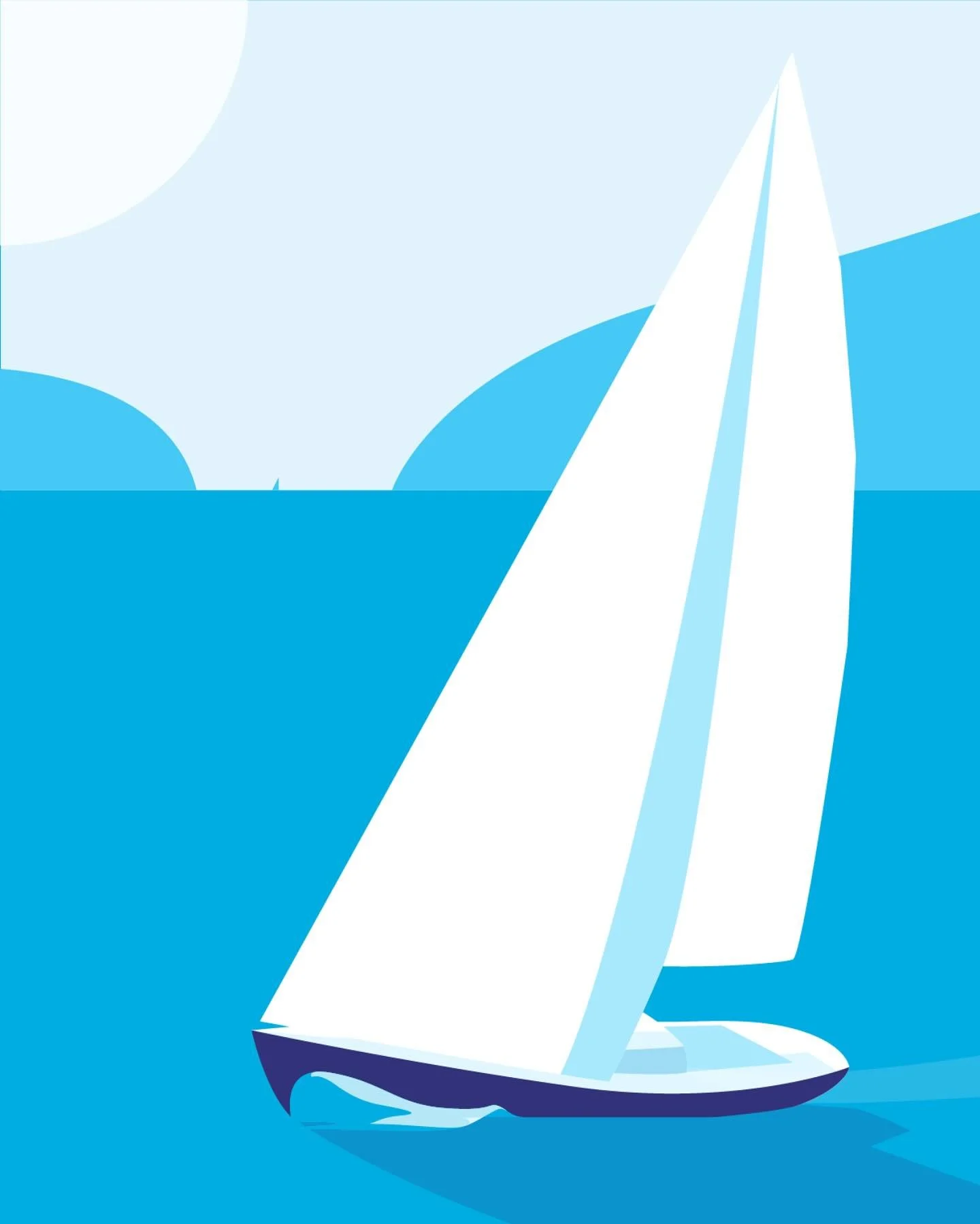 Lil boat 💙

#sailing #simple #illustration #vancouver #vancouverartist
