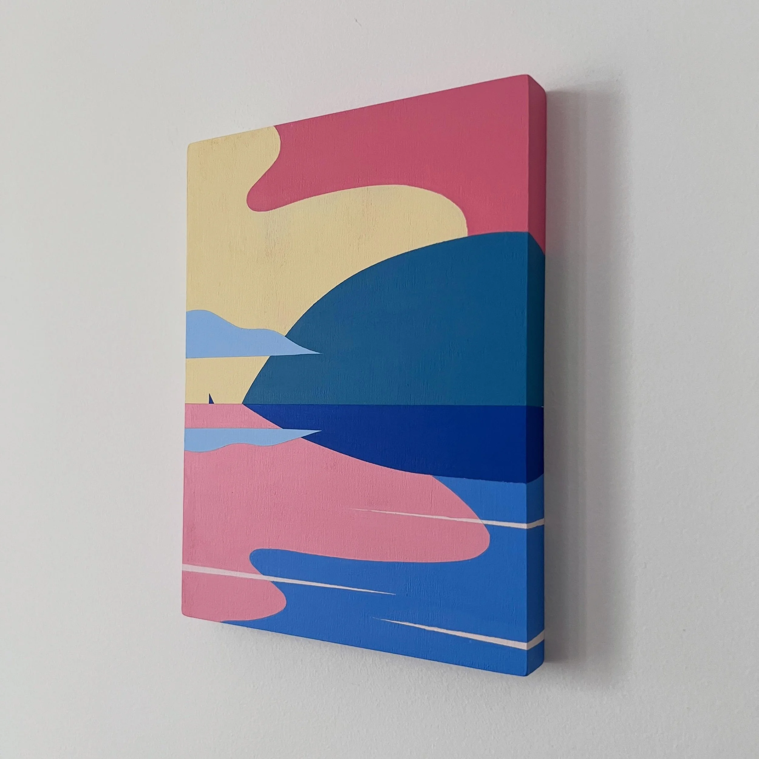 Flat Water. SOLD.
6&rdquo;X8&rdquo;. Latex paint on wood panel.

Anyone else love how calm the water is when there&rsquo;s no wind here? It starts looking like a mirror and it&rsquo;s so pretty.

Work 17/20 from my Slice show.

#vancouver #ocean #ref