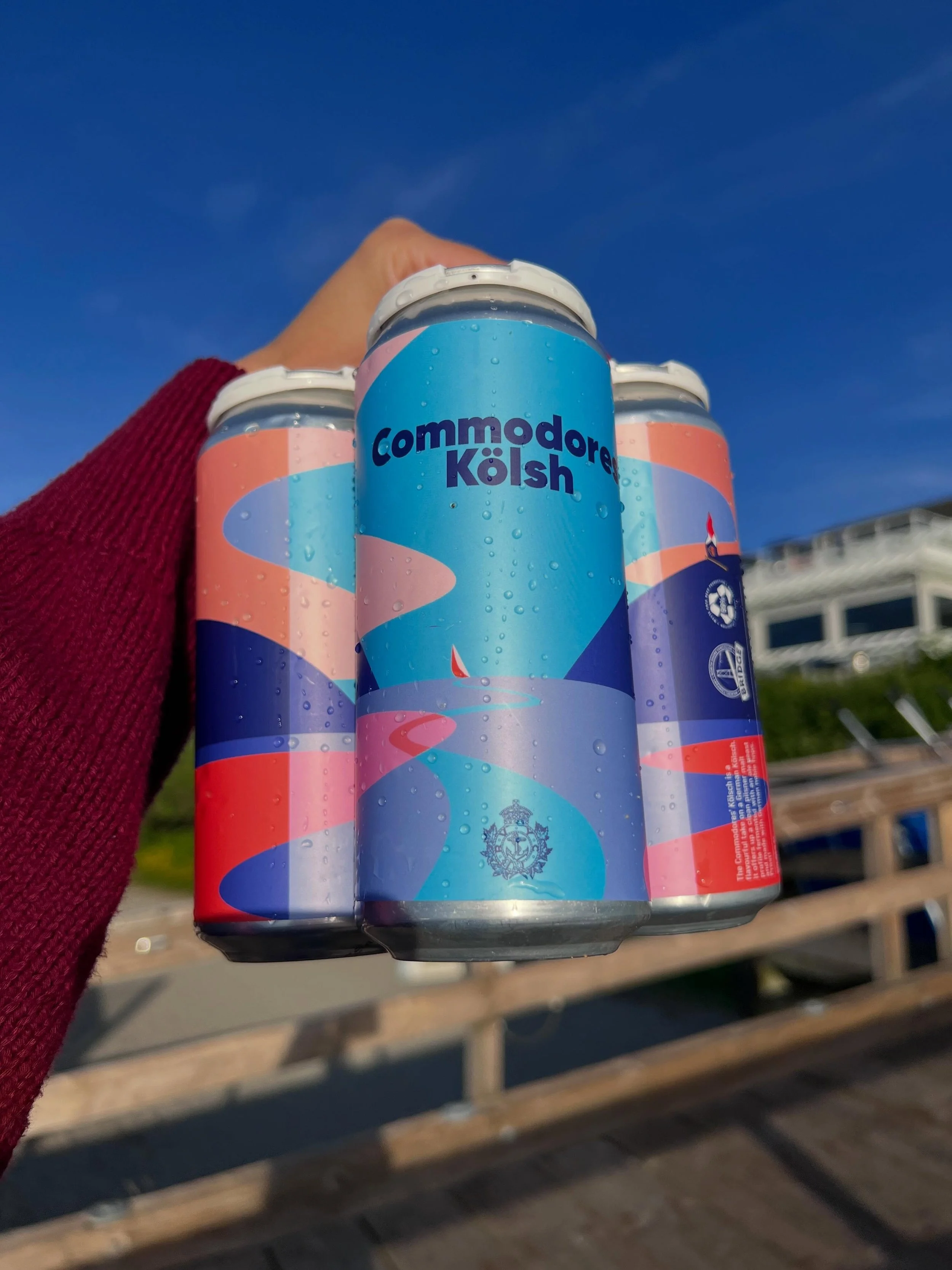 Beyond excited to share this project which is officially out in the world, hopefully being cracked open on a dock or two. ⛵️🚤 🍻

The Commodores&rsquo; Kolsch. An RVYC beer brewed up by the fab gang at @bridgebrewcrew. We wanted the can to be bright