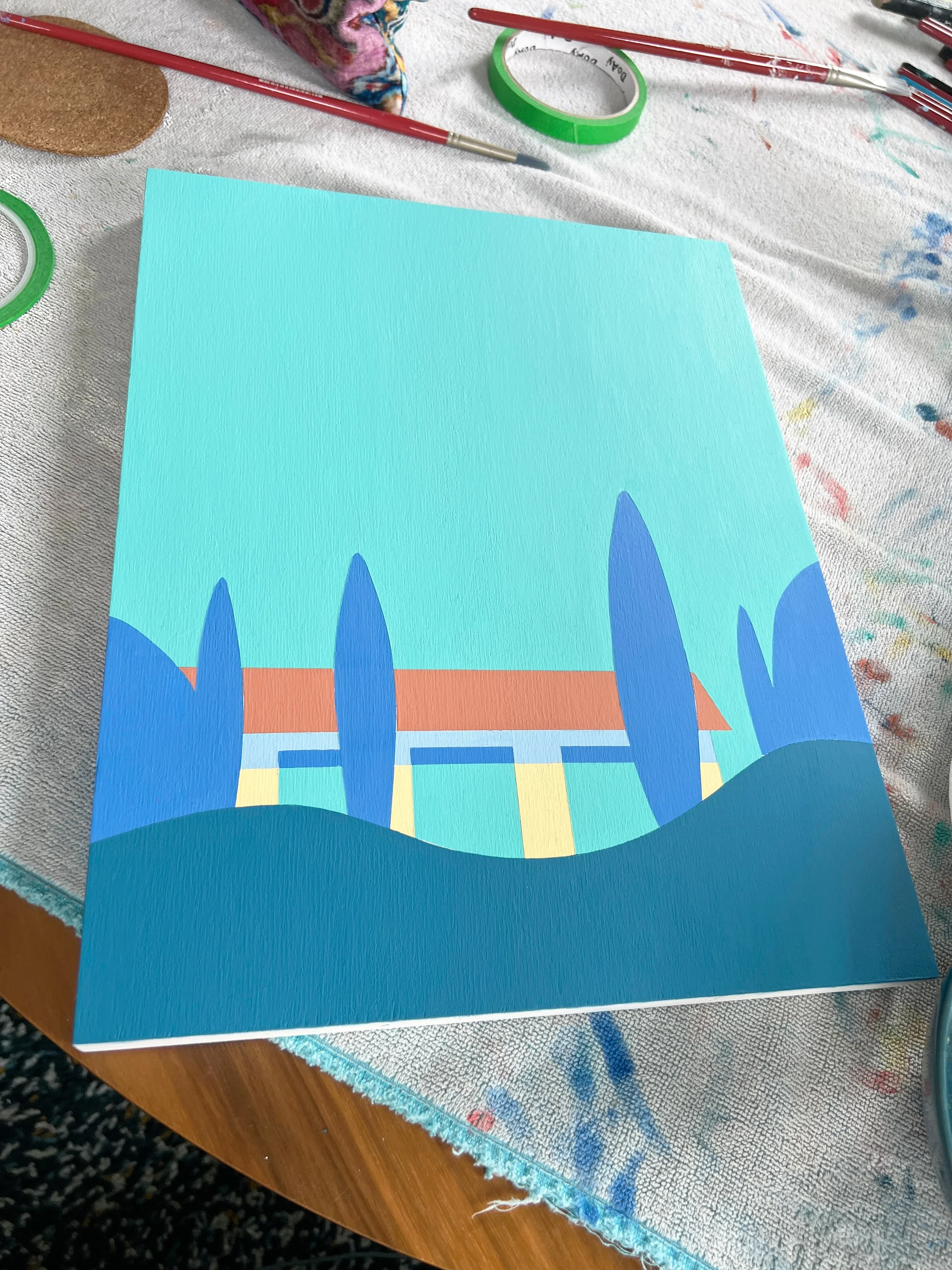 A French villa in the sun. Something about the way the light hit it made me have to paint it so here we are 🤗

#vancouverartist #cannes #villa #sunlight #sun