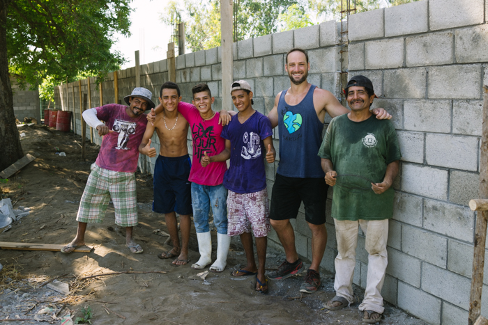  Part of the building crew in El Paredon. 