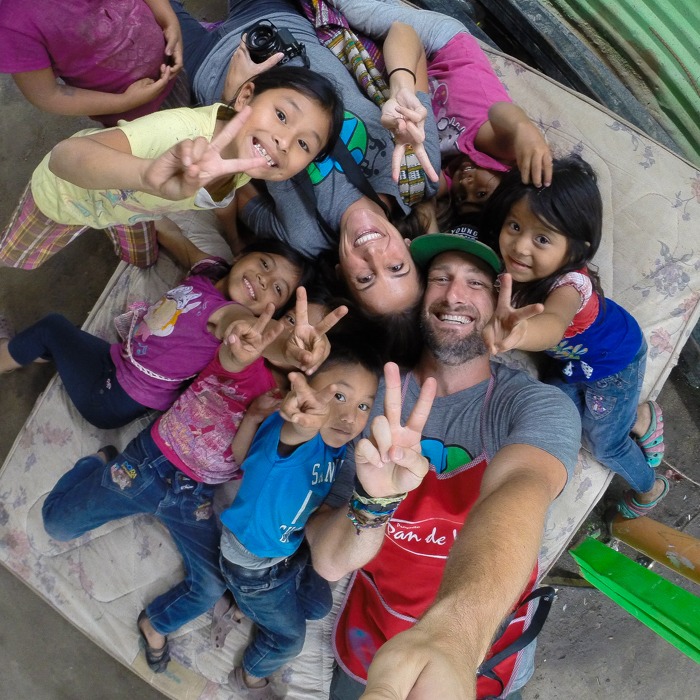  Spending time with the children of&nbsp;the Guatemala City dump at Pan de Vida. 