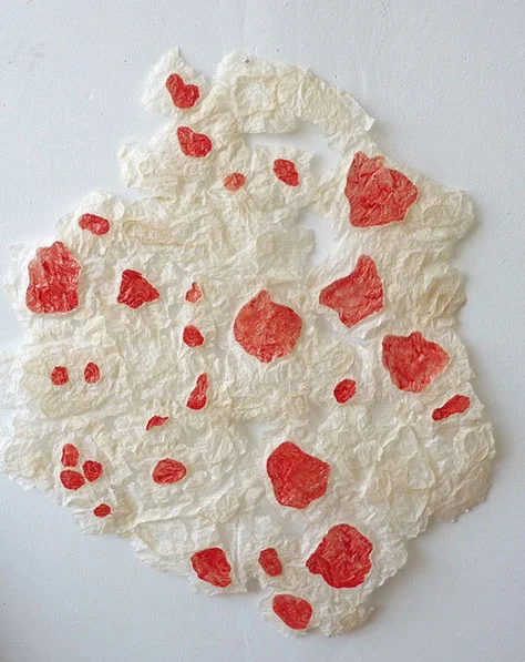Red Blotch , 2011, paper, 24 x 20 x .25 in.