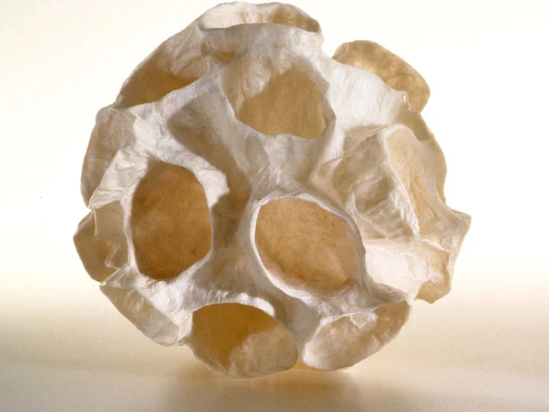 Ball Cup , 2001, paper, 6 x 6 x 6 inches