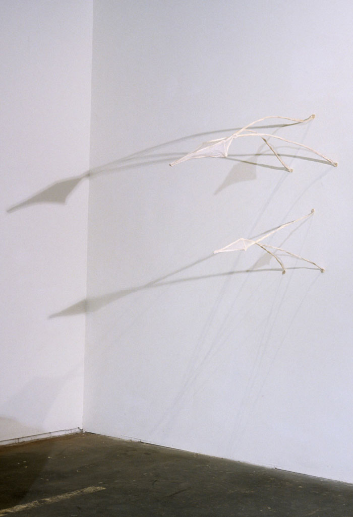 Night Pods , 1998, paper, 40 x 18 x 52 in.