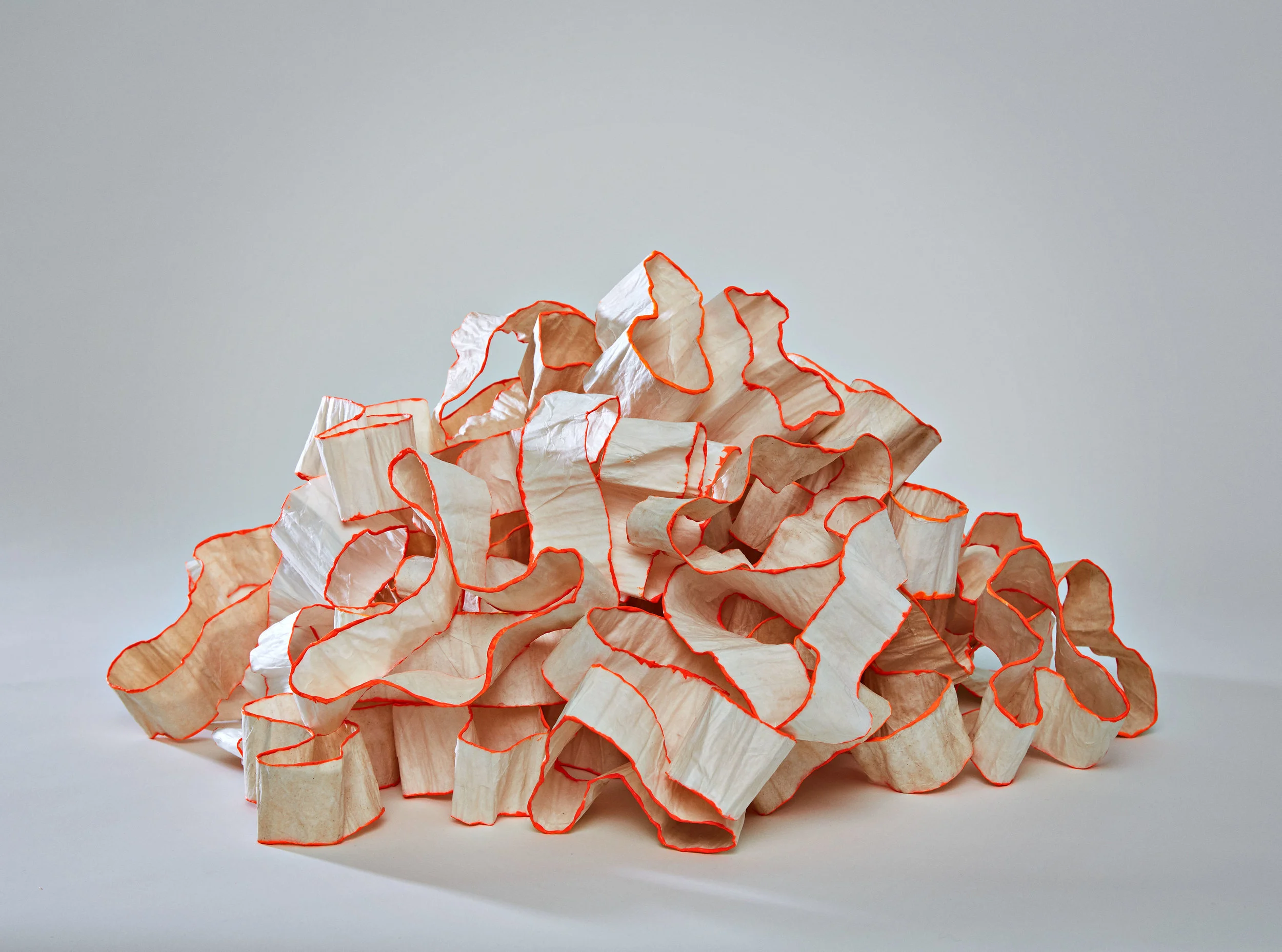 The Piles , 2011, paper, 17 x 18 x 16 in
