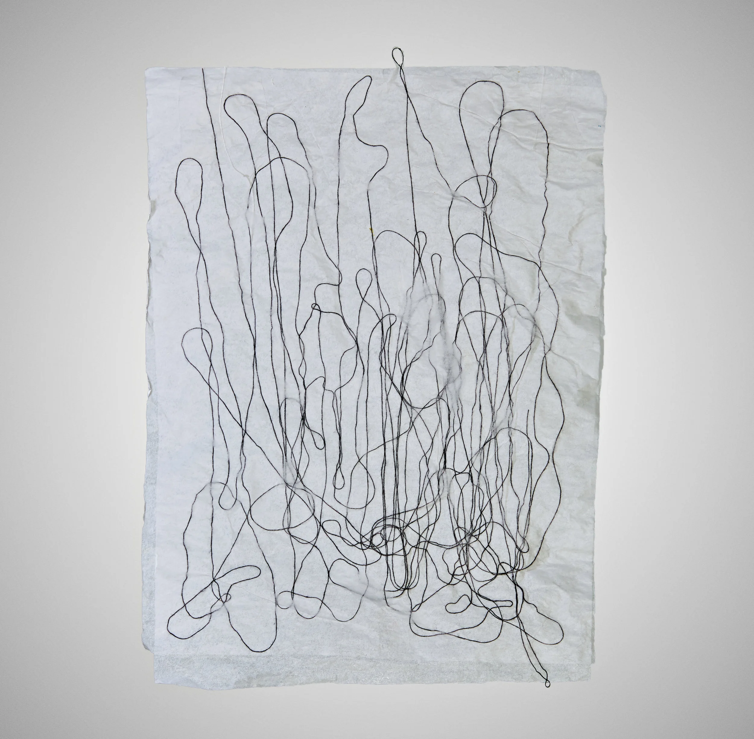 Line Drawing No. 2 , 2017, paper and thread, 12 x 9 in. 