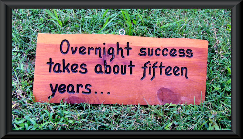 Eddie Cantor claims it's 20 years! Photo: http://www.therisetothetop.com/davids-blog/myth-of-overnight-success/