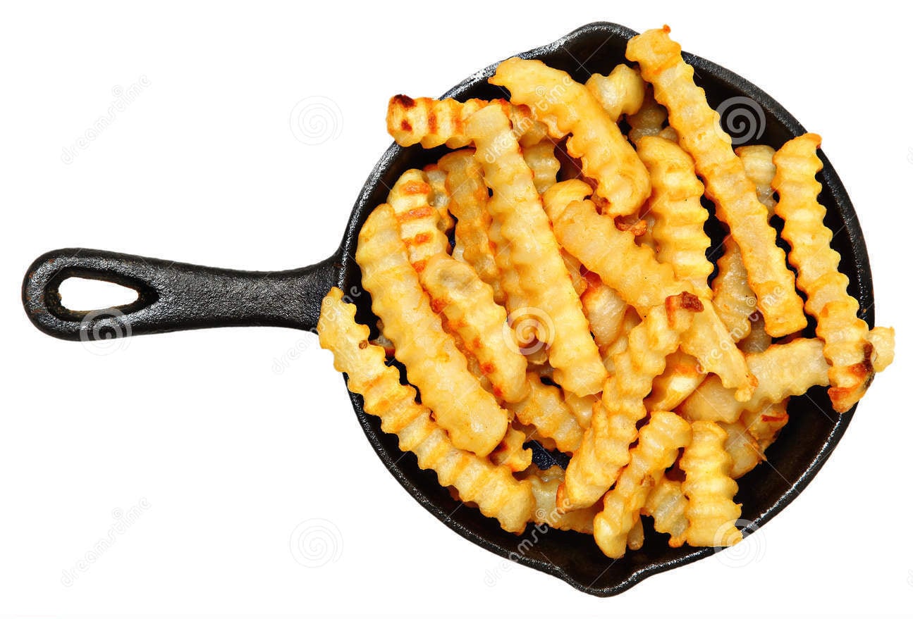 I never outgrew my disdain for crinkle fries. Gimme steak, shoestring, tots--but no crinkles!