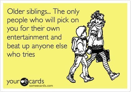 Siblings are your introduction to loyalty factions :)
