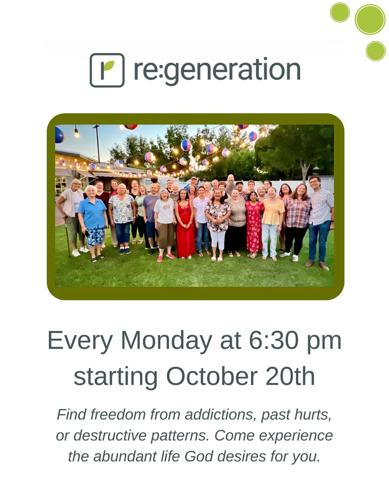 ReGen is beginning its third year! It is a biblically-based discipleship program offering healing, recovery, and freedom from any type of struggle. You can sign up for this year-long program on our website! 
.
.
.
#regenerationrecovery #healing #fell