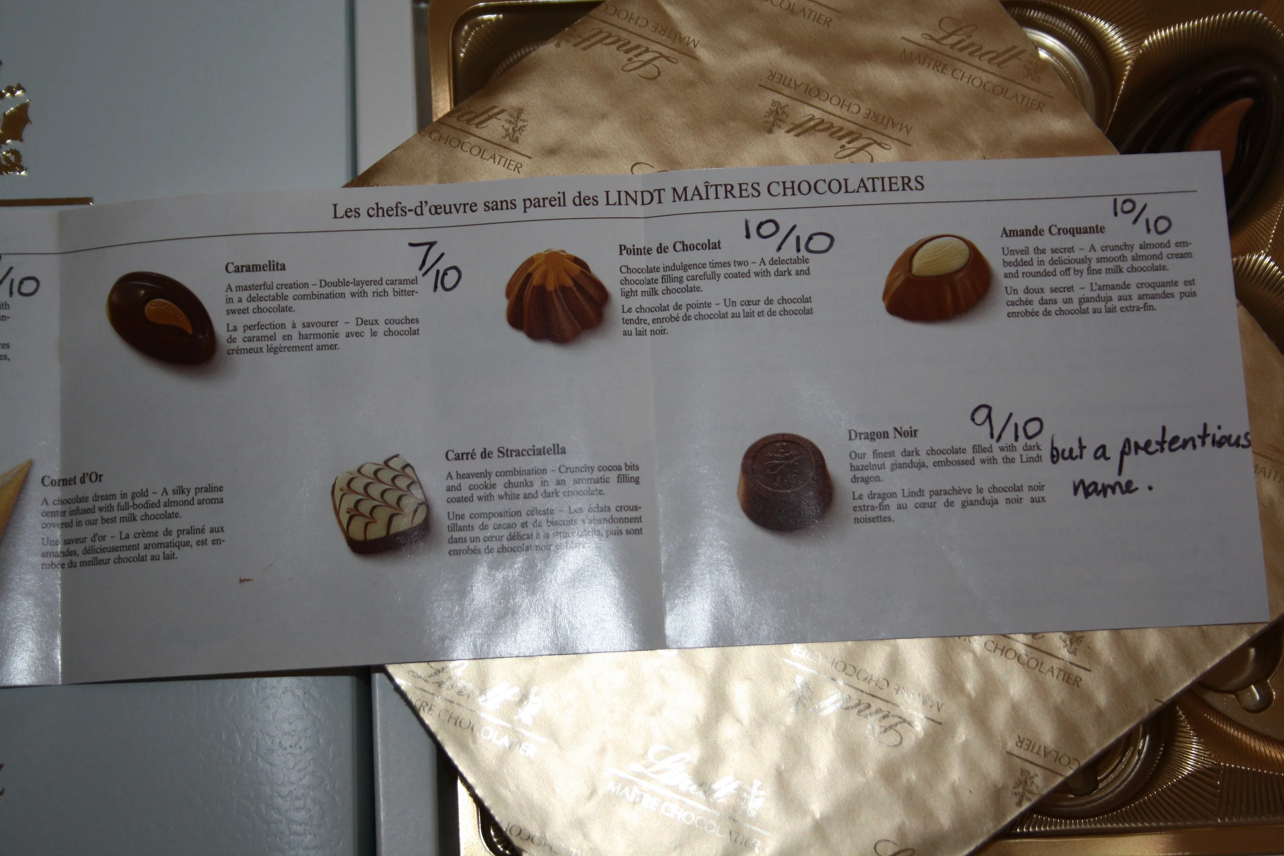 Try ranking your chocolates as you eat them. It is wonderfully fulfilling and adds an element of education and sophistication to working one's way through an entire box.