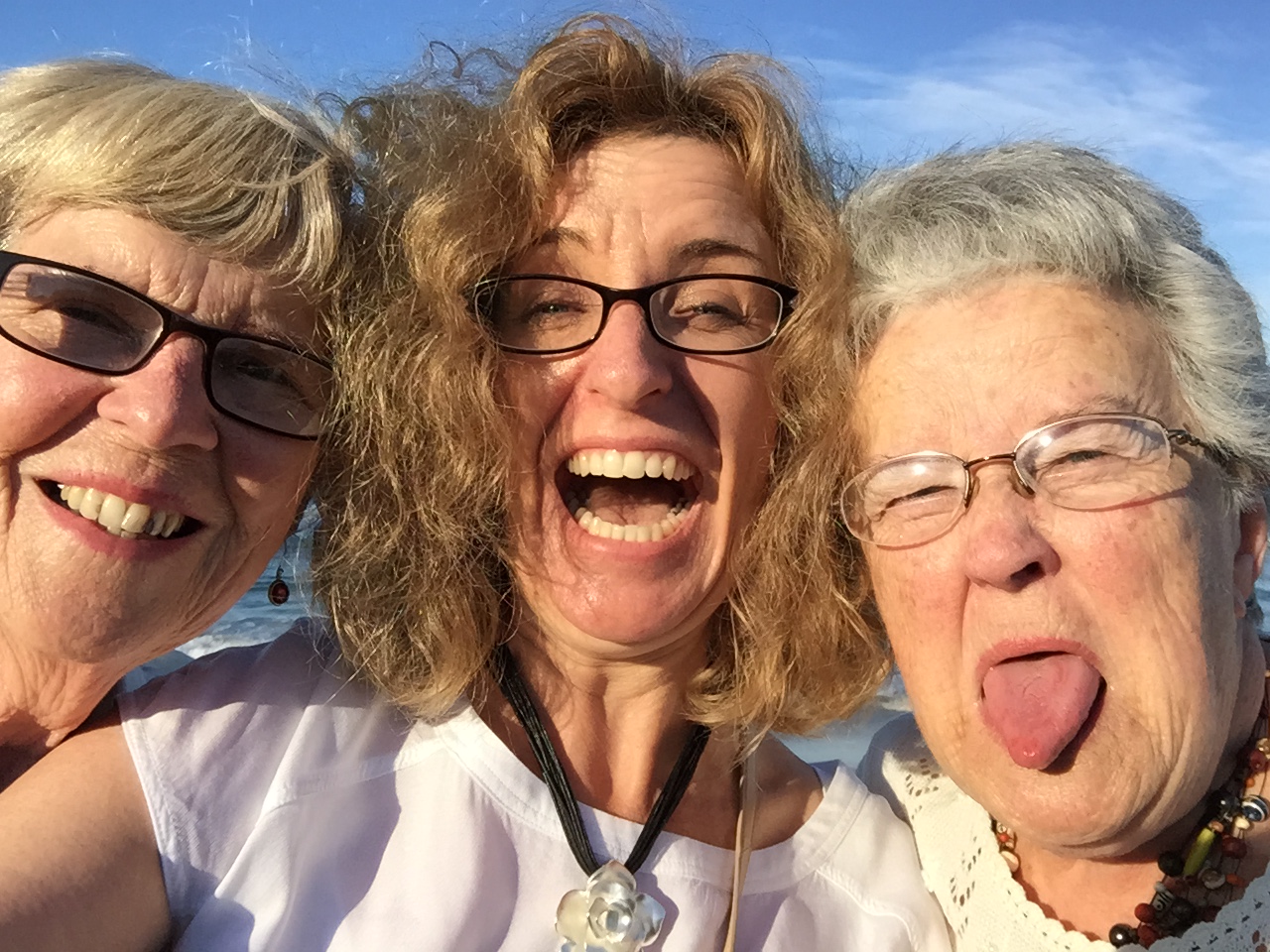 At Lennox Head with my Aunty Anne. Aunty Anne is the quiet, sensible one of the family. 