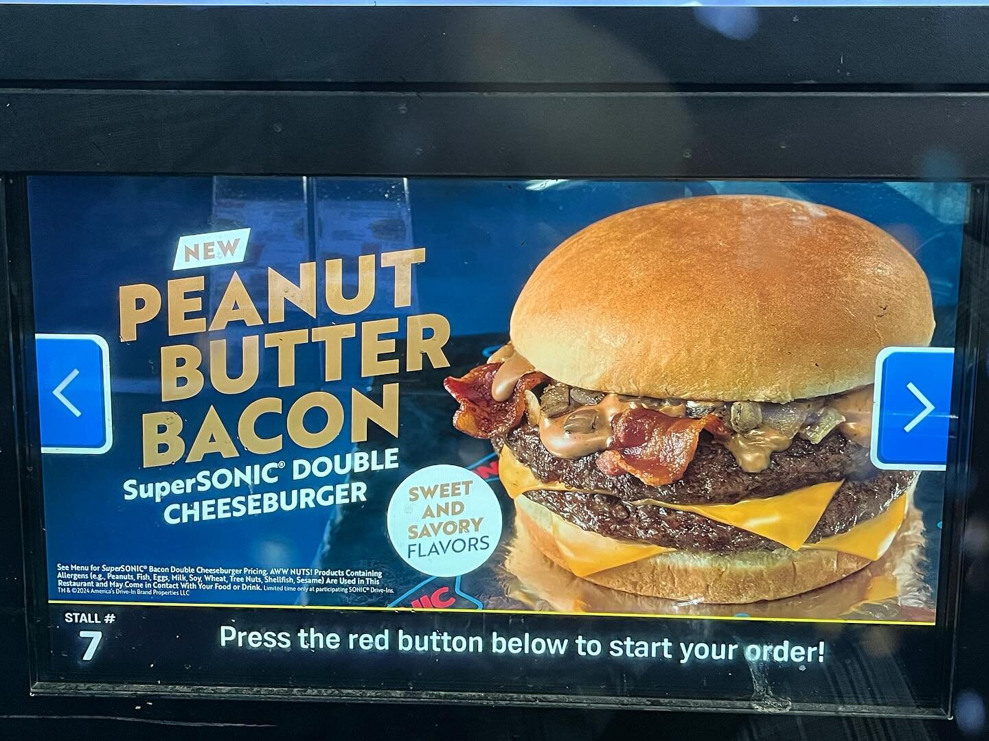 Seriously!? I like bacon, I like peanut butter, and I like burgers but really? (Yeah, I ordered it- had to try it.) No wonder when I travel abroad everyone can pick out the Americans by their weight&hellip; #MyDietStartsTomorrow #CanIHaveFriesWithTha