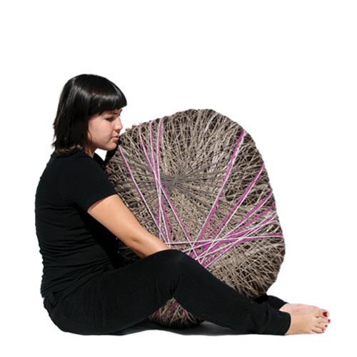Upholstery foam, Goatland wool, wool yarn. Variable sizes