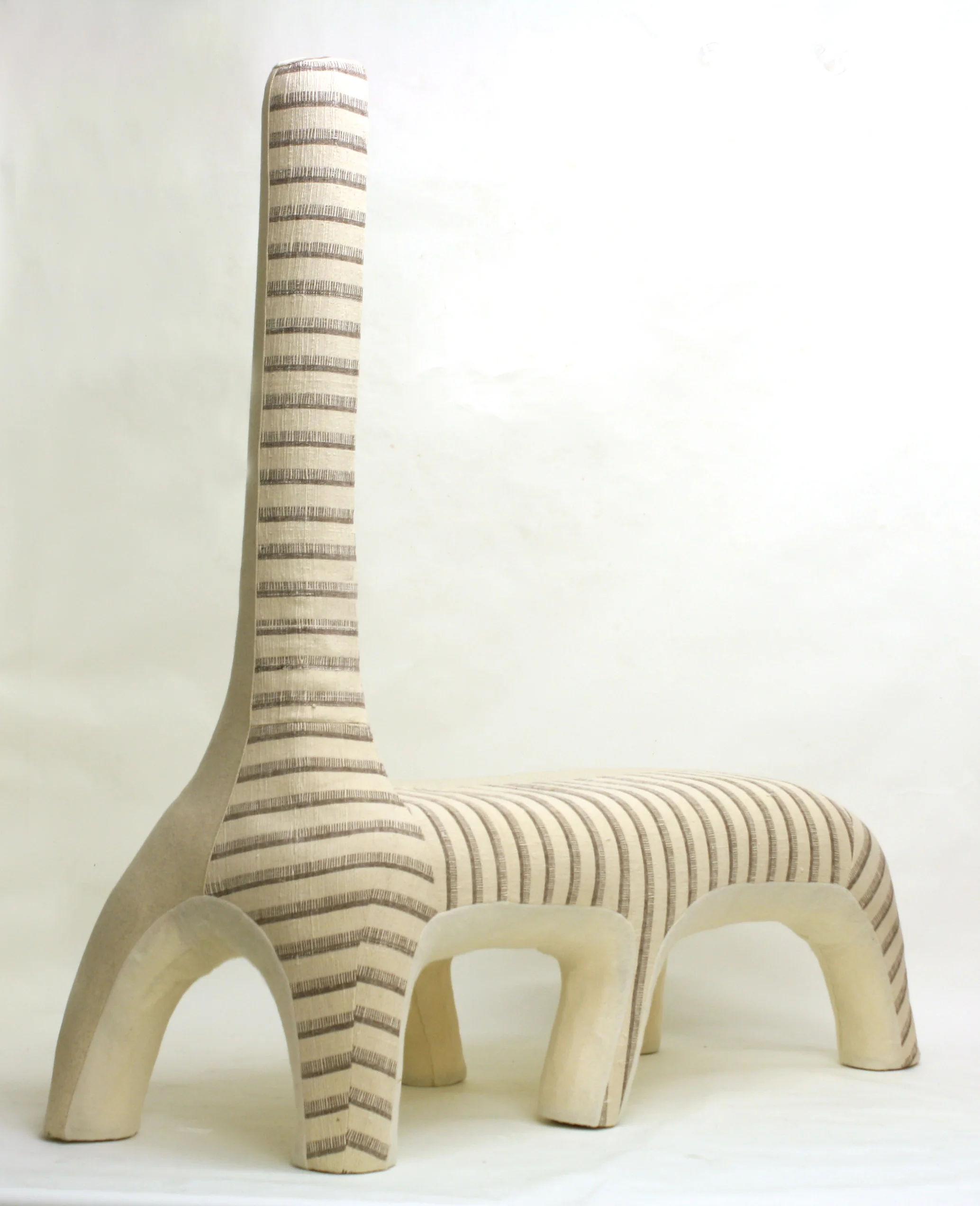   Giraffe , 2012  Vintage linen and wool weave, woven wool, industrial felt 